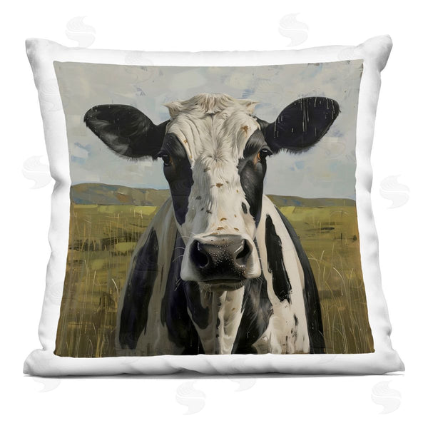 stupell industries LSR Creative Studio | Spotted Cow in Pasture Printed Throw Pillow