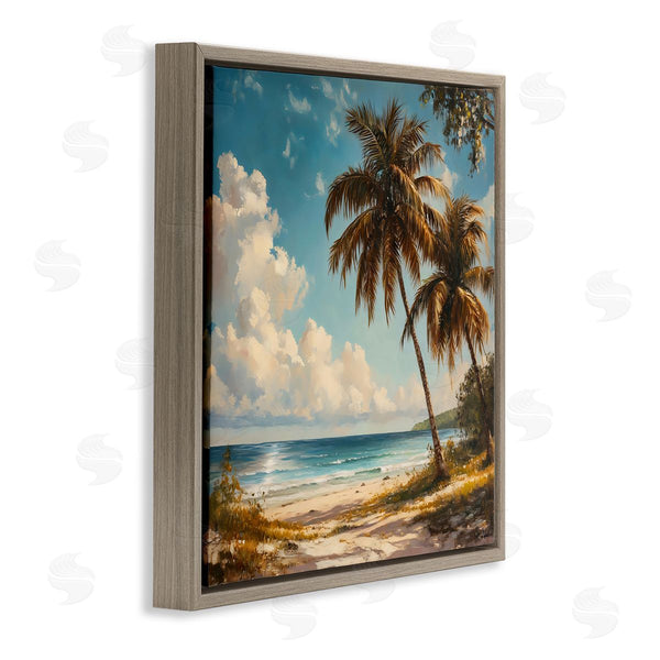 Stupell Industries LSR Creative Studio | Summer Beach With Two Palms