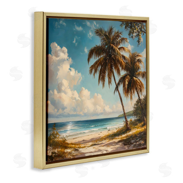 Stupell Industries LSR Creative Studio | Summer Beach With Two Palms