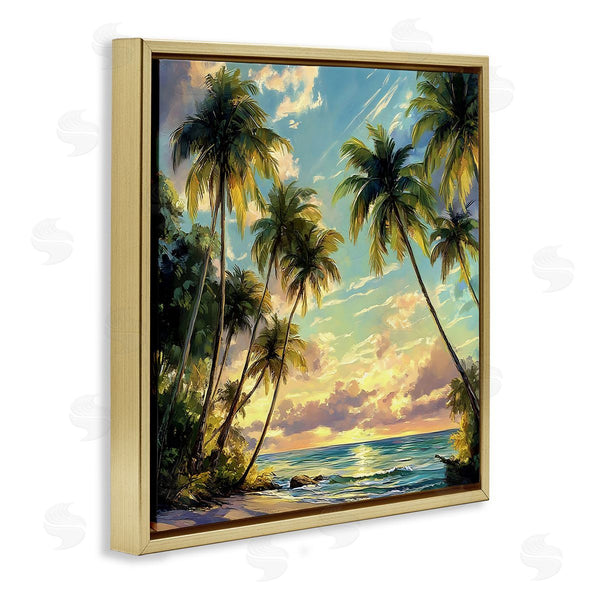 Stupell Industries LSR Creative Studio | Sunset On The Beach Palms