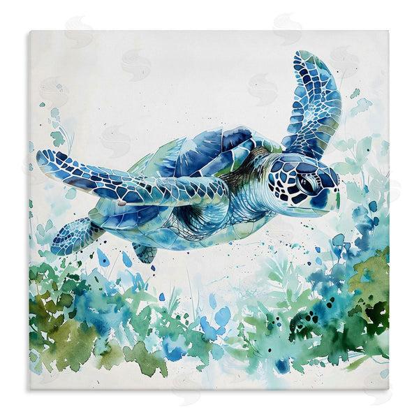 stupell industries LSR Creative Studio | Swimming Turtle & Botanicals