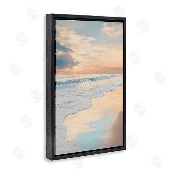 Stupell Industries LSR Creative Studio | Tranquil Beach With Sunset Reflection