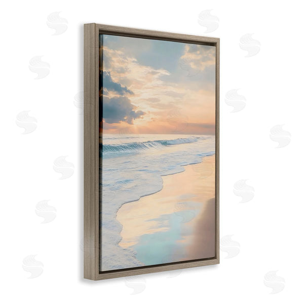 Stupell Industries LSR Creative Studio | Tranquil Beach With Sunset Reflection
