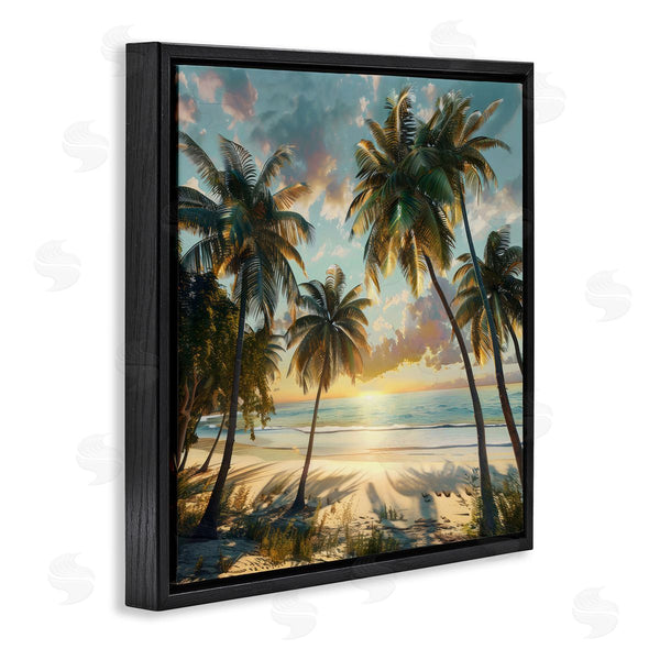 Stupell Industries LSR Creative Studio | Tropical Beach Sunset Through Palms
