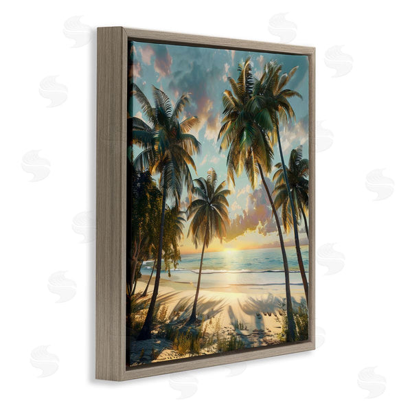 Stupell Industries LSR Creative Studio | Tropical Beach Sunset Through Palms