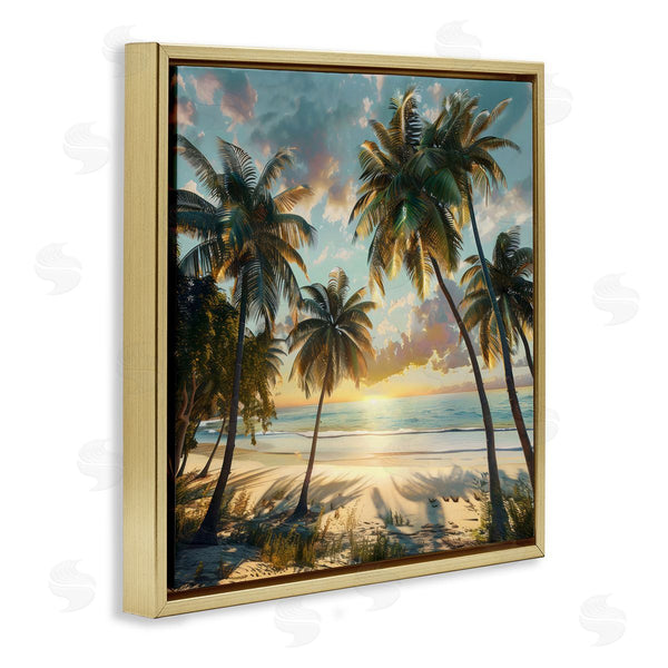 Stupell Industries LSR Creative Studio | Tropical Beach Sunset Through Palms