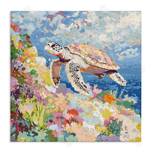 stupell industries LSR Creative Studio | Vivid Turtle Amidst Reef