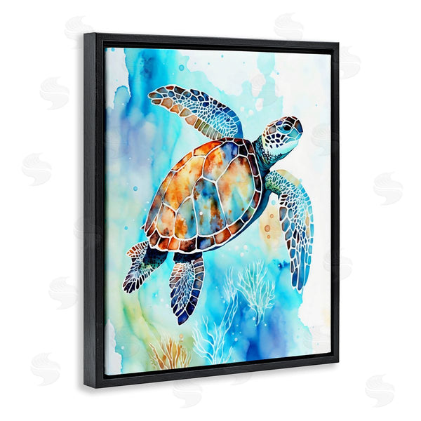 Stupell Industries LSR Creative Studio | Watercolor Style Sea Turtle