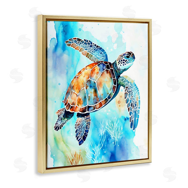 Stupell Industries LSR Creative Studio | Watercolor Style Sea Turtle