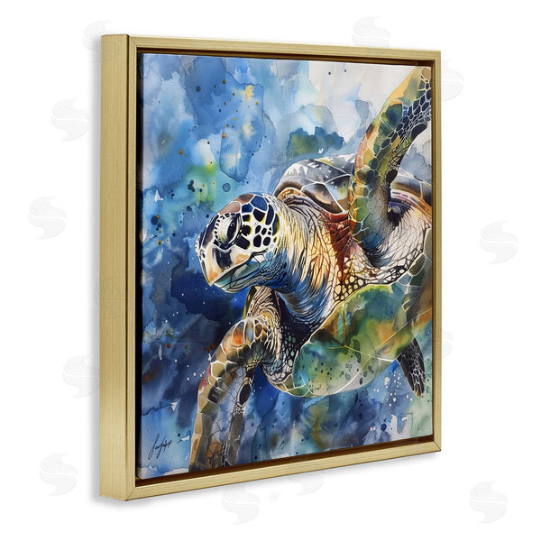 Stupell Industries LSR Creative Studio | Watercolor Turtle Impression