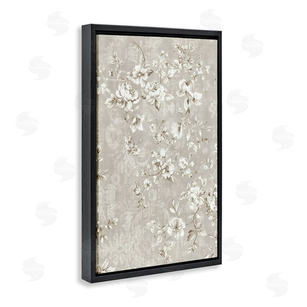 Stupell Industries LSR Creative Studio | White Flowers Over Damask