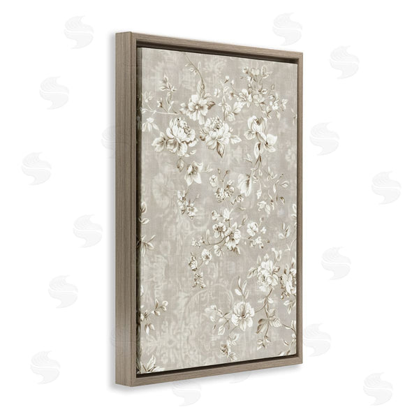 Stupell Industries LSR Creative Studio | White Flowers Over Damask