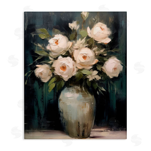 stupell industries LSR Creative Studio | White Roses in Dark Vase