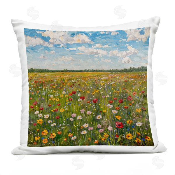 Stupell Industries LSR Creative Studio | Wildflower Blooms In Field Printed Throw Pillow