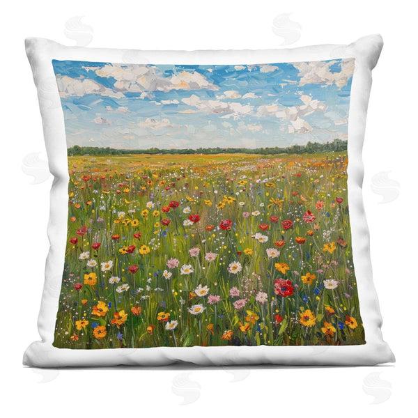stupell industries LSR Creative Studio | Wildflower Blooms in Field Printed Throw Pillow
