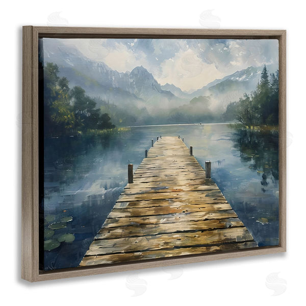 Stupell Industries LSR Creative Studio | Wooden Dock Over Lake