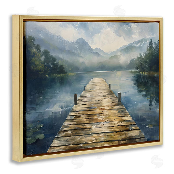 Stupell Industries LSR Creative Studio | Wooden Dock Over Lake