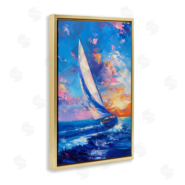 Stupell Industries LSR Design Studio | Abstract Boat At Sunset
