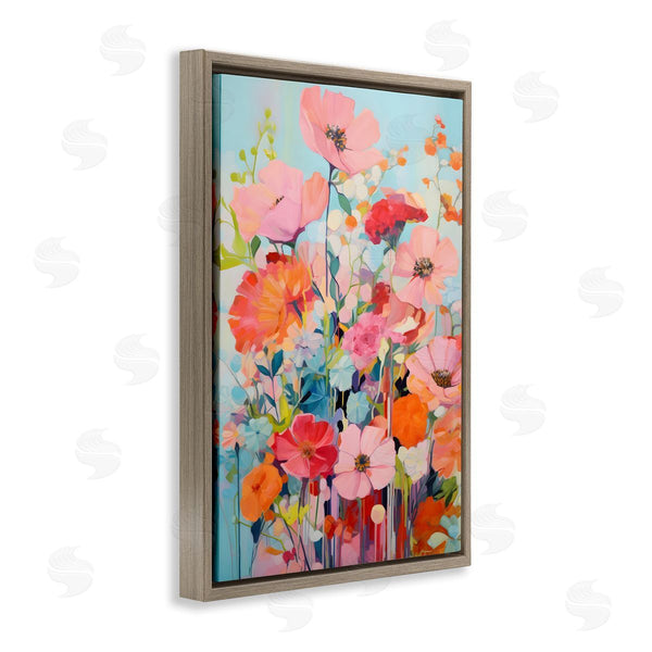 Stupell Industries LSR Design Studio | Abstract Flowers On Blue