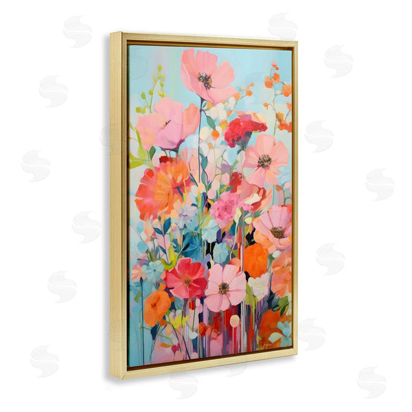 Stupell Industries LSR Design Studio | Abstract Flowers On Blue