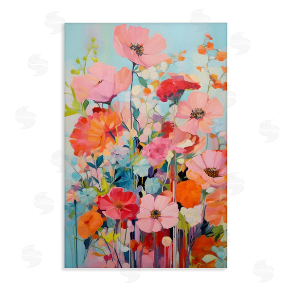 stupell industries LSR Design Studio | Abstract Flowers on Blue