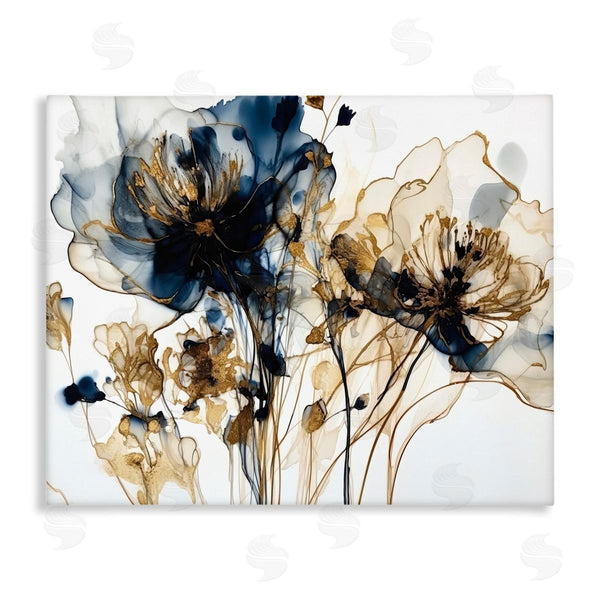 stupell industries LSR Design Studio | Abstract Flowers on White Wall Art