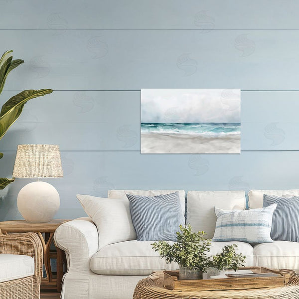 Stupell Industries LSR Design Studio | Abstract Watercolor Aqua Beach