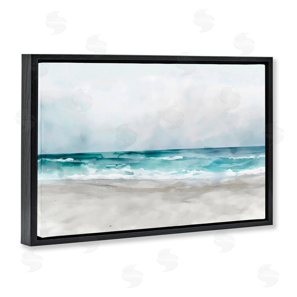 Stupell Industries LSR Design Studio | Abstract Watercolor Aqua Beach