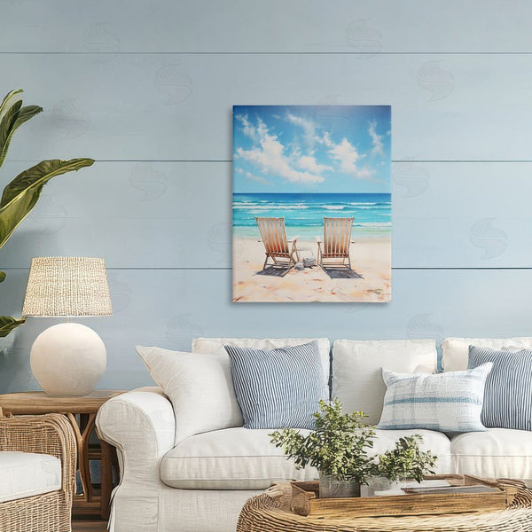 Stupell Industries LSR Design Studio | Adirondack Beach Chairs View
