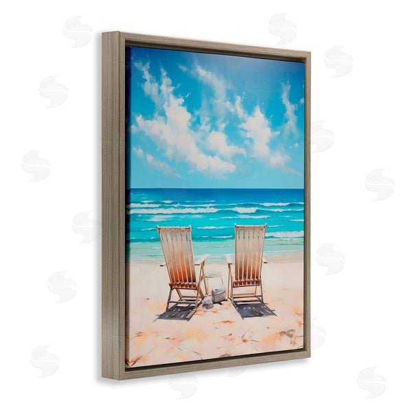 Stupell Industries LSR Design Studio | Adirondack Beach Chairs View