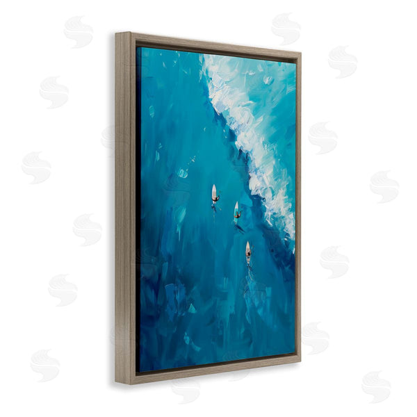 Stupell Industries LSR Design Studio | Aerial Surfers Approaching Wave