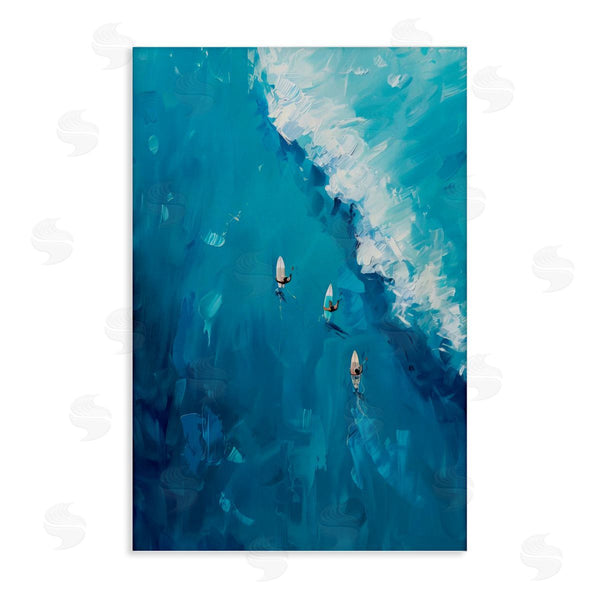stupell industries LSR Design Studio | Aerial Surfers Approaching Wave