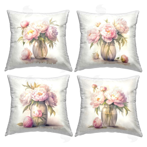 stupell industries LSR Design Studio | Alluring Blush Peonies Printed Throw Pillow Set