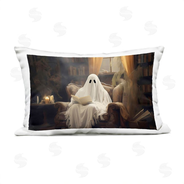 Stupell Industries LSR Design Studio | Atmospheric Reading Ghost Printed Throw Pillow
