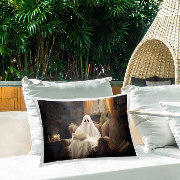 Stupell Industries LSR Design Studio | Atmospheric Reading Ghost Printed Throw Pillow
