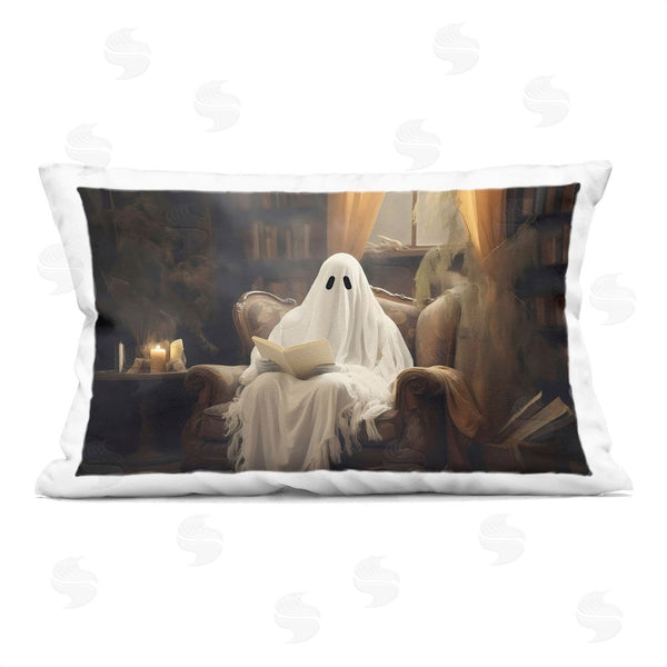 Stupell Industries LSR Design Studio | Atmospheric Reading Ghost Printed Throw Pillow