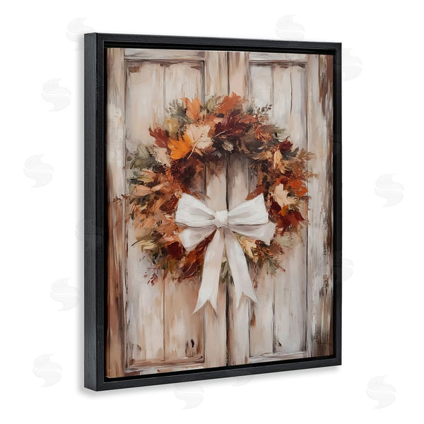 Stupell Industries LSR Design Studio | Autumnal Wreath With Ribbon Wall Art
