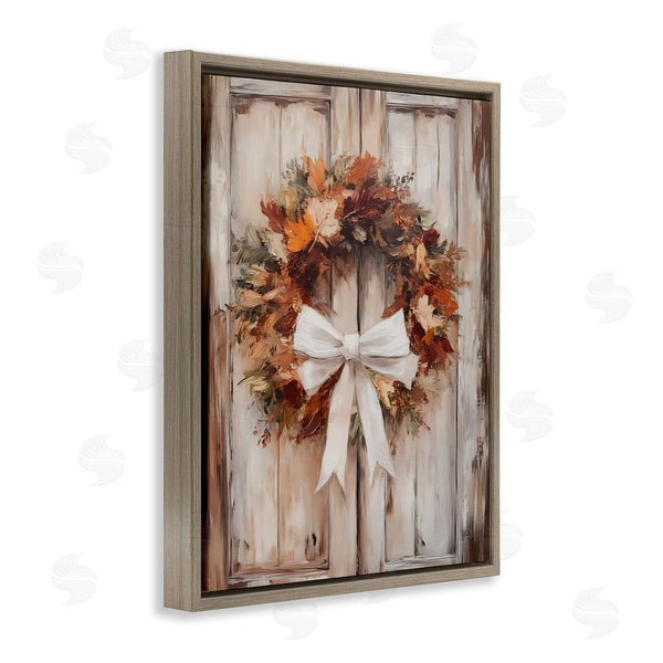 Stupell Industries LSR Design Studio | Autumnal Wreath With Ribbon Wall Art