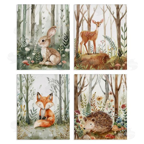 stupell industries LSR Design Studio | Baby Animals in Woods Wall Art