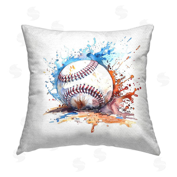 Stupell Industries LSR Design Studio | Baseball Chromatic Splash Printed Throw Pillow