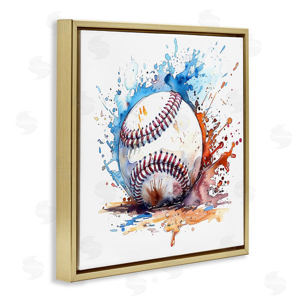Stupell Industries LSR Design Studio | Baseball Chromatic Splash Wall Art