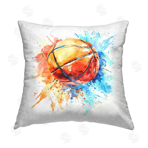Stupell Industries LSR Design Studio | Basketball Chromatic Splash Printed Throw Pillow