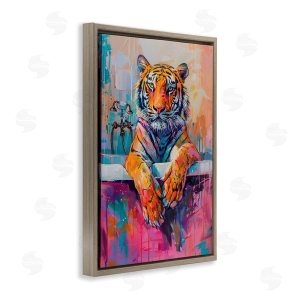 Stupell Industries LSR Design Studio | Bathing Tiger In Bright Tub