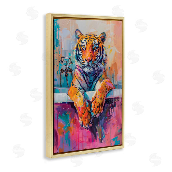 Stupell Industries LSR Design Studio | Bathing Tiger In Bright Tub