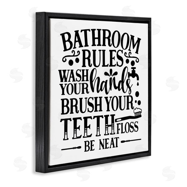 Stupell Industries LSR Design Studio | Be Neat Bathroom Rules Wall Art