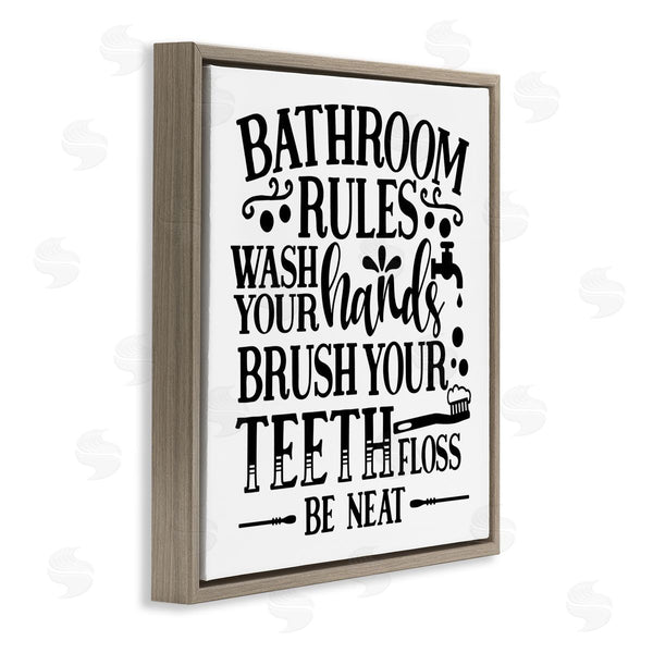 Stupell Industries LSR Design Studio | Be Neat Bathroom Rules Wall Art