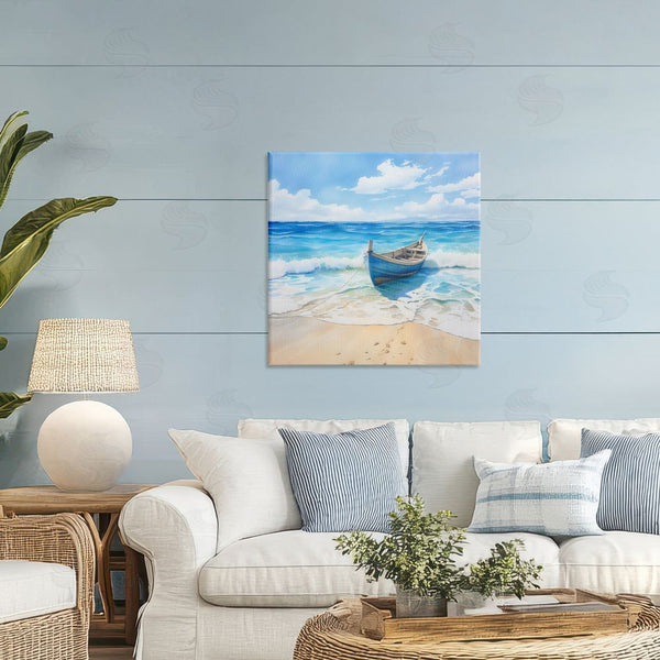 Stupell Industries LSR Design Studio | Beach Boat Tied On Shore