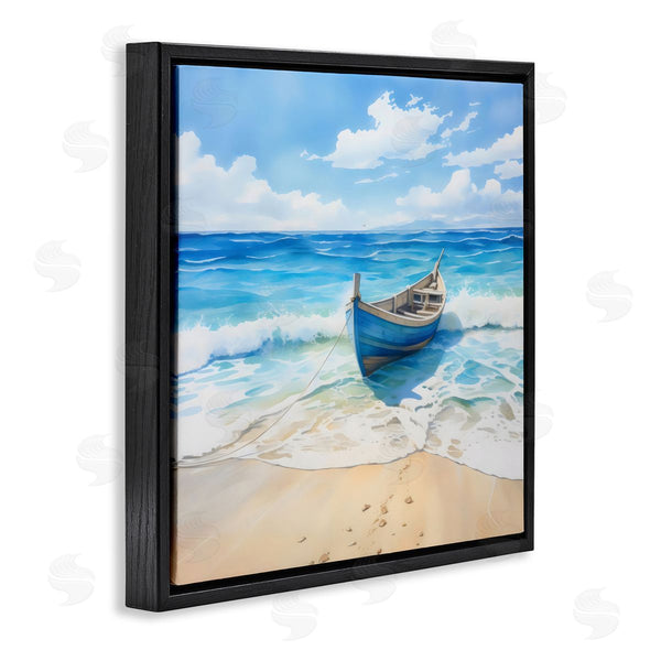 Stupell Industries LSR Design Studio | Beach Boat Tied On Shore