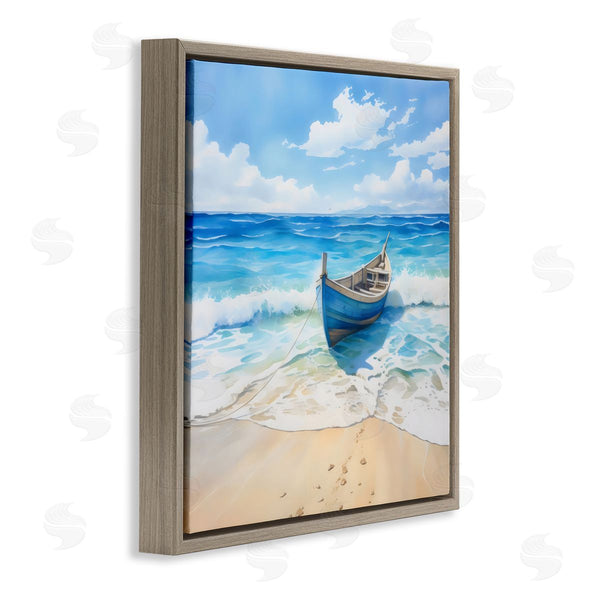 Stupell Industries LSR Design Studio | Beach Boat Tied On Shore