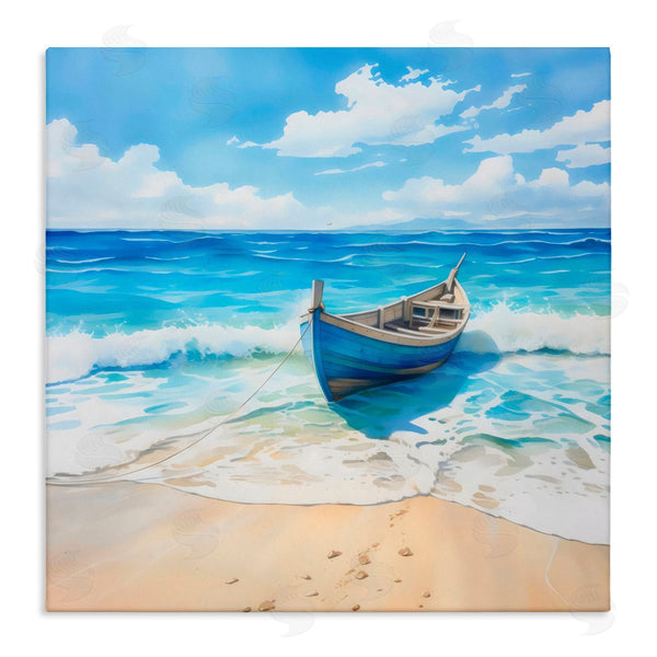 stupell industries LSR Design Studio | Beach Boat Tied on Shore